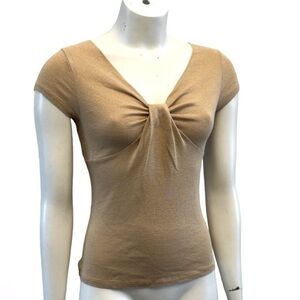 🛍️ 2/$12
JEANNE PIERRE short sleeve top blouse. Gold specks in colour. Like new